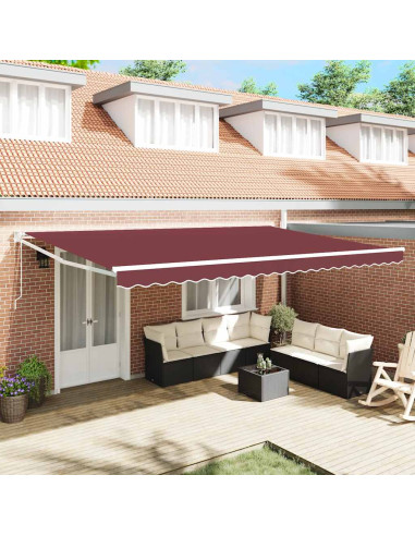 Tenda da Sole Retrattile Automatica Bordò 500x300 cm