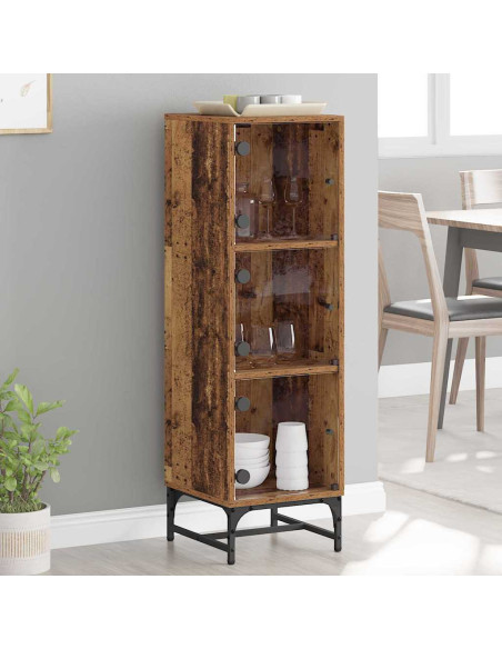 Credenza Legno vecchio 35 x 37 x 117 cm