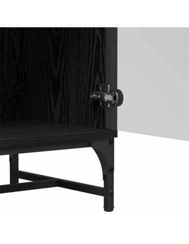 Credenza Rovere Nero 35 x 37 x 117 cm