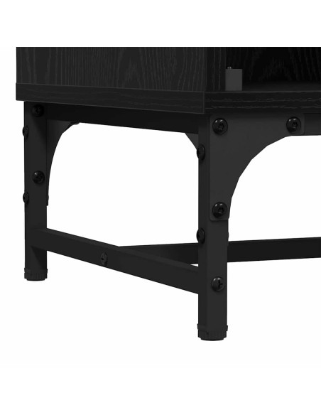 Credenza Rovere Nero 35 x 37 x 117 cm