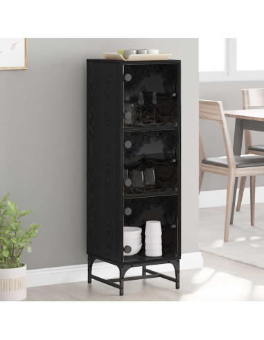 Credenza Rovere Nero 35 x 37 x 117 cm