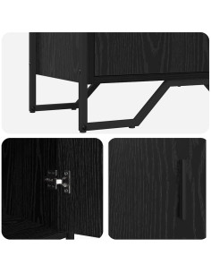 Credenza Rovere Nero 78 x 35 x 74.5 cm 2