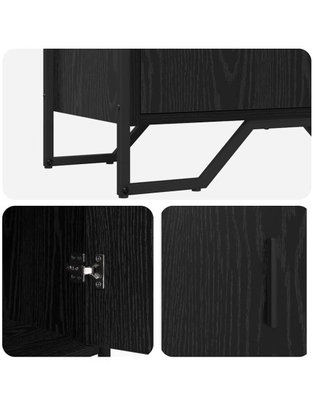 Credenza con cassetto Rovere Nero 79,5 x 35,5 x 74,5 cm