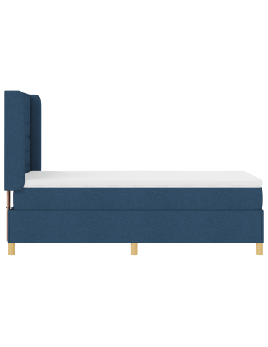 Letto a molle con materasso Blu 80 x 200 cm Tessuto