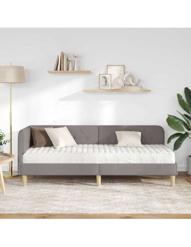 Cornice del letto ad angolo Talpa 80 x 200 cm Tessuto