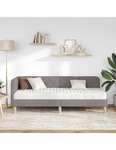 Cornice del letto ad angolo Talpa 80 x 200 cm Tessuto