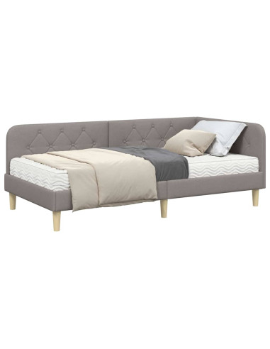 Cornice del letto ad angolo Talpa 90 x 190 cm Tessuto