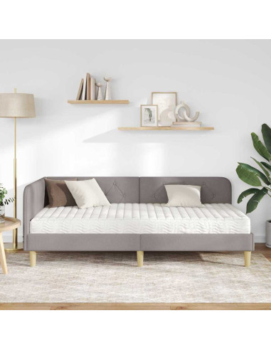 Cornice del letto ad angolo Talpa 90 x 190 cm Tessuto