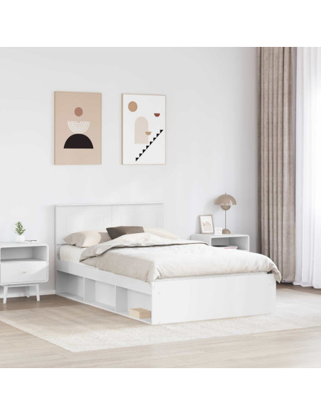 Struttura del letto Bianco 135 x 190 cm Legno multistrato
