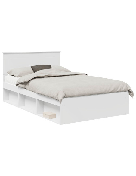 Struttura del letto Bianco 120 x 190 cm Legno multistrato