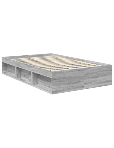 Struttura del letto con testiera Grigio Sonoma 120 x 190 cm