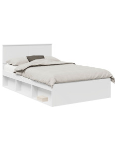 Struttura del letto Bianco 120 x 200 cm Legno multistrato 2