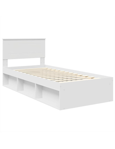 Struttura del letto Bianco 100 x 200 cm Legno multistrato