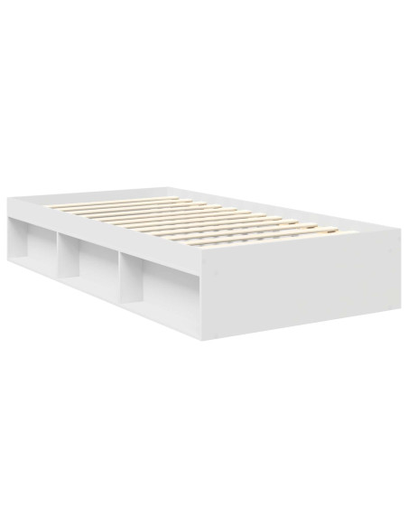 Struttura del letto Bianco 100 x 200 cm Legno multistrato