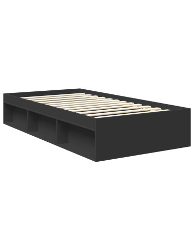 Struttura del letto Nero 100 x 200 cm Legno multistrato