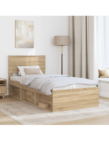 Struttura del letto Sonoma 100 x 200 cm Legno multistrato