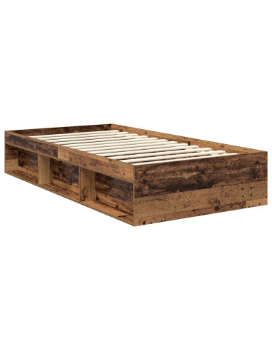 Struttura del letto con testiera Legno vecchio 100 x 200 cm