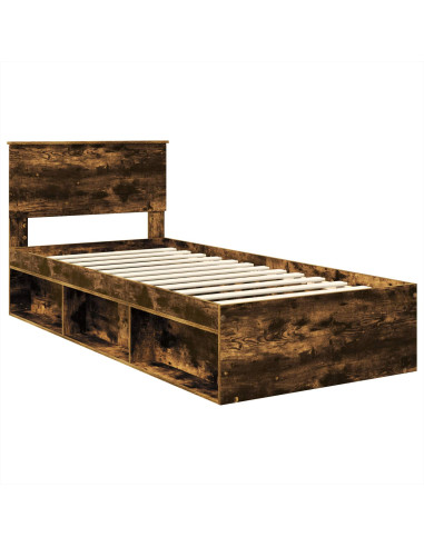Struttura del letto Rovere fumé 90 x 190 cm Legno multistrato