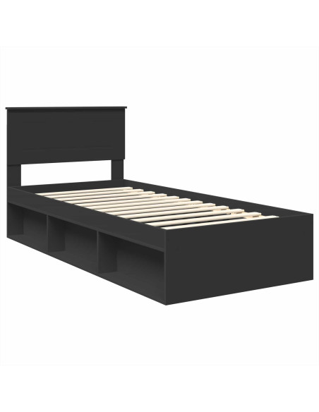 Struttura del letto Nero 90 x 200 cm Legno multistrato