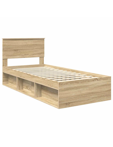 Struttura del letto Rovere Sonoma 90 x 200 cm Legno multistrato