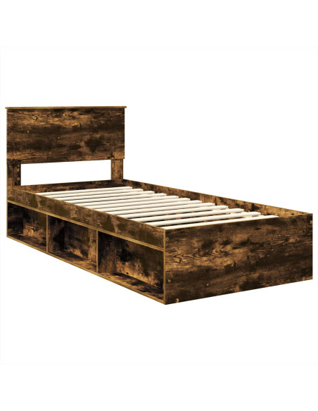 Struttura del letto Rovere fumé 90 x 200 cm Legno multistrato