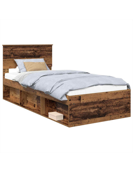 Struttura del letto Legno vecchio 90 x 200 cm Legno multistrato