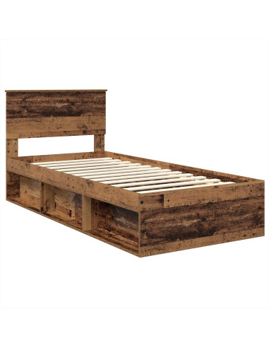 Struttura del letto Legno vecchio 90 x 200 cm Legno multistrato