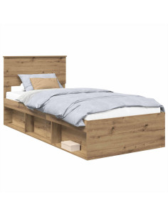 Struttura del letto con testiera Rovere Artigianale 90 x 200 cm 2