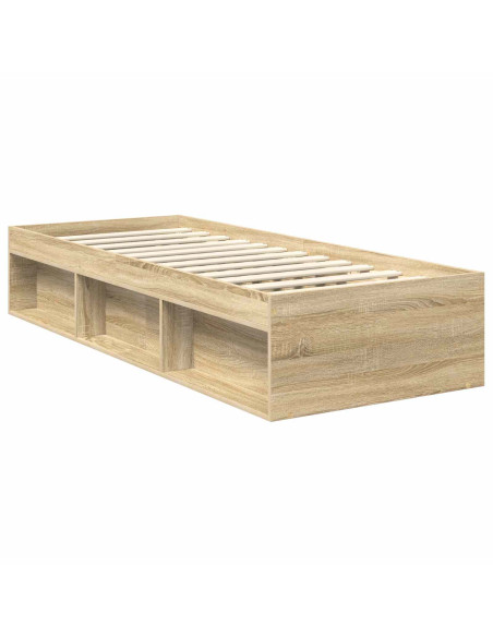 Struttura del letto Rovere Sonoma 75 x 190 cm Legno multistrato