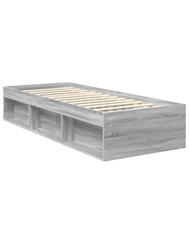 Struttura del letto Grigio Sonoma 75 x 190 cm Legno multistrato