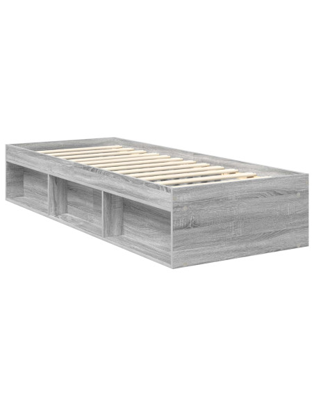 Struttura del letto Grigio Sonoma 75 x 190 cm Legno multistrato