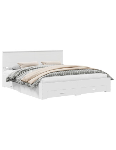 Struttura del letto Bianco 180 x 200 cm Legno multistrato