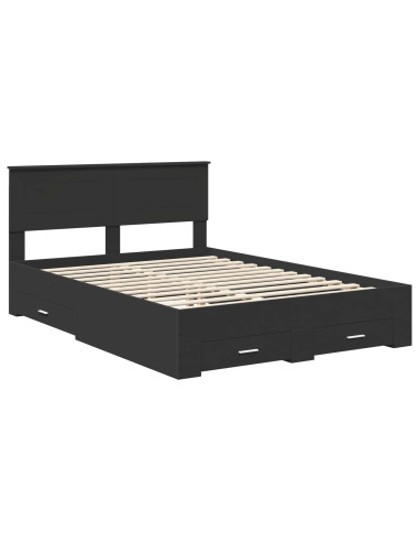 Struttura del letto Nero 140 x 190 cm Legno multistrato