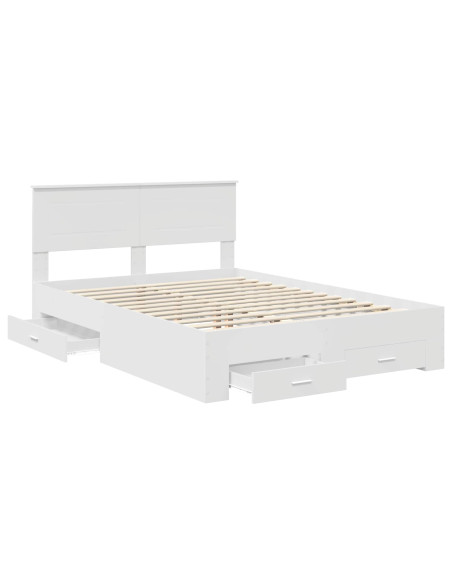 Struttura del letto Bianco 140 x 200 cm Legno multistrato