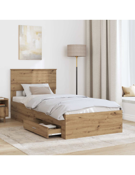 Struttura del letto Rovere artigianale 100 x 200 cm