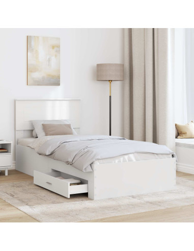 Struttura del letto Bianco 90 x 190 cm Legno multistrato
