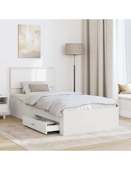 Struttura del letto Bianco 90 x 190 cm Legno multistrato