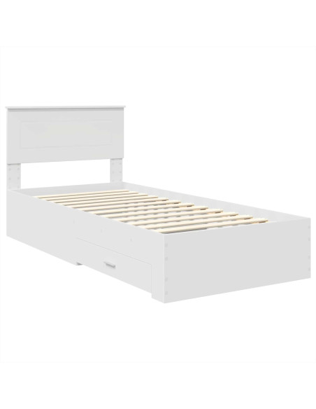 Struttura del letto Bianco 90 x 190 cm Legno multistrato
