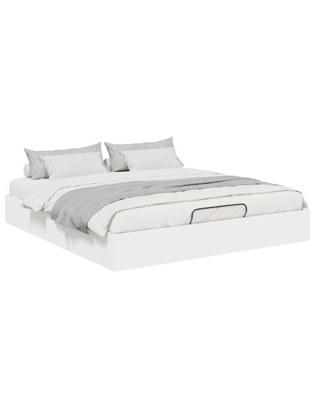 Letto ottomano Bianco 193 x 120 x 25 cm Truciolare