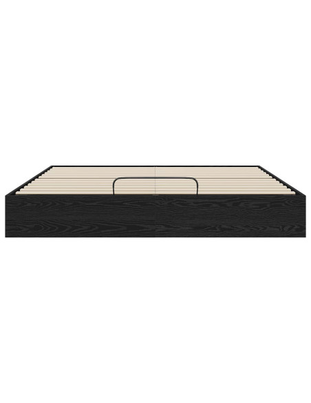 Letto ottomano Rovere Nero 193 x 120 x 25 cm Truciolare