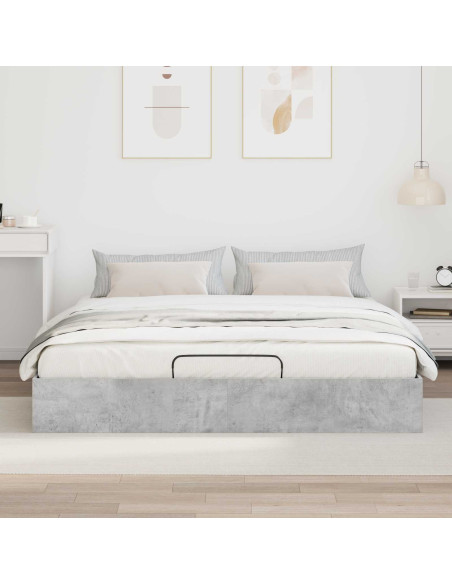 Letto ottomano Calcestruzzo 193 x 120 x 25 cm Truciolare