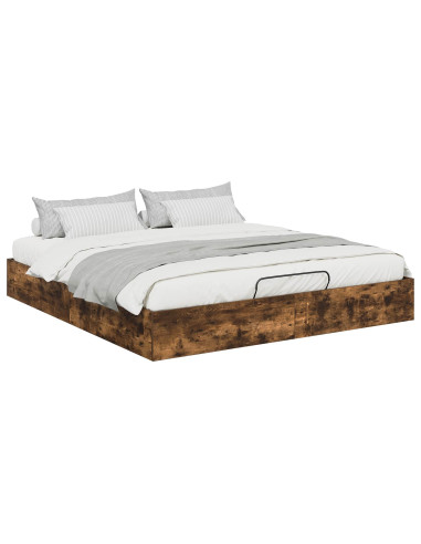 Letto ottomano Rovere fumé 193 x 120 x 25 cm Truciolare