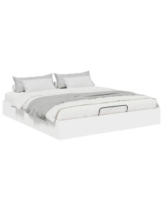 Letto ottomano Bianco 193 x 120 x 25 cm Truciolare 2