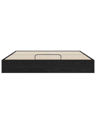 Letto ottomano Rovere Nero 193 x 120 x 25 cm Truciolare