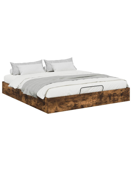 Letto ottomano Rovere fumé 193 x 120 x 25 cm Truciolare