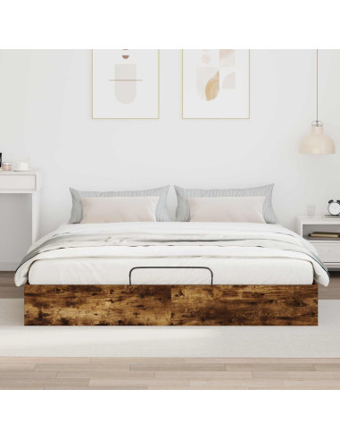Letto ottomano Rovere fumé 193 x 120 x 25 cm Truciolare
