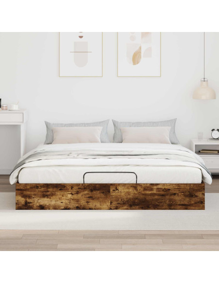 Letto ottomano Rovere fumé 193 x 120 x 25 cm Truciolare