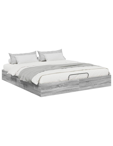 Letto ottomano Grigio Sonoma 193 x 120 x 25 cm Truciolare