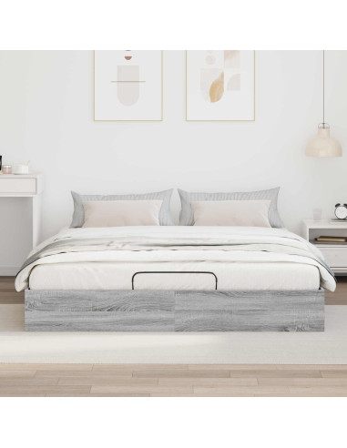 Letto ottomano Grigio Sonoma 193 x 120 x 25 cm Truciolare