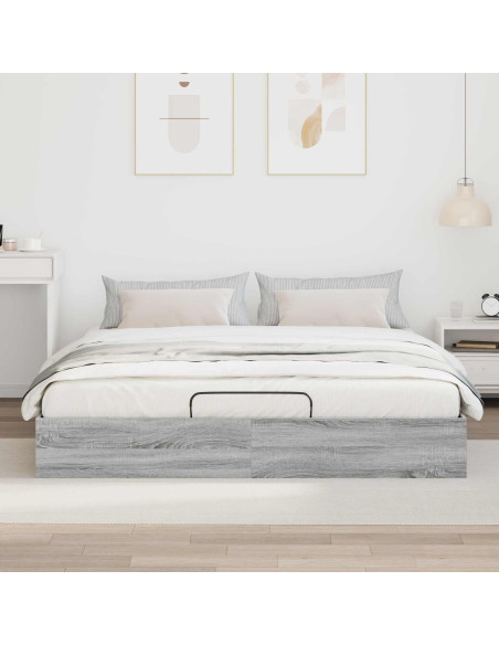 Letto ottomano Grigio Sonoma 193 x 120 x 25 cm Truciolare